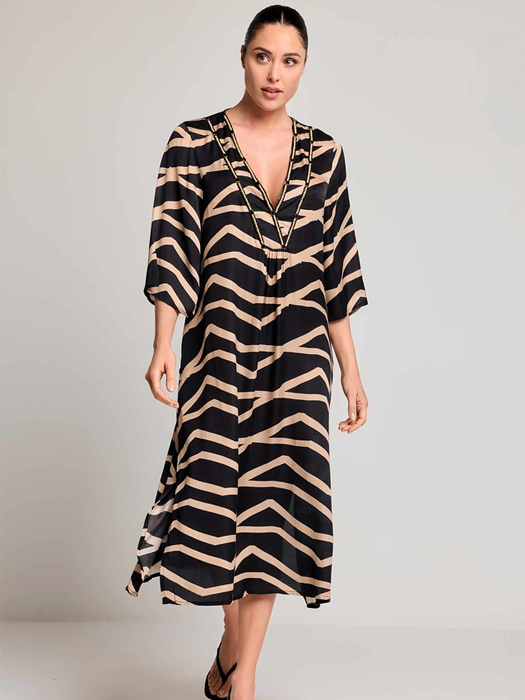 Платье туника David Kim Kaftan (Черный) – фото 1