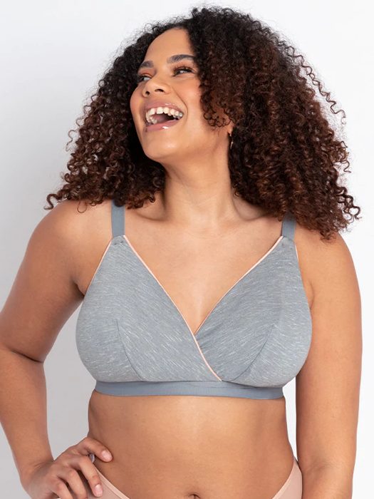 Бюстгальтер без косточек In My Dreams Bralette (Grey/Peach)