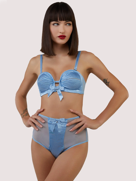 Бюстгальтер Bettie Page Dorothy Baby Diamanté Set (Blue)