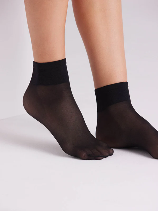 Носки Ysabel Mora 2-Pack Ankle Socks With Anti-Pressure Cuffs 20 Den (Black)