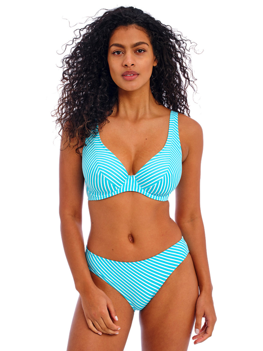 Верх купальника Freya Jewel Cove High Apex (Stripe Turquoise)