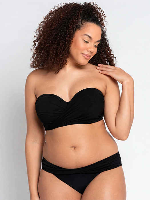 Верх купальника Wrapsody Bandeau Bikini Top (Black)