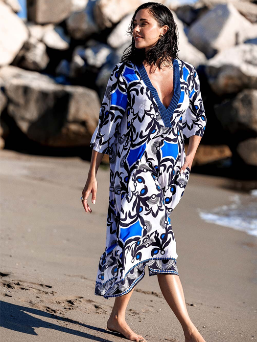 Платье Туника David Kim Kaftan (Разноцветный) – фото 4