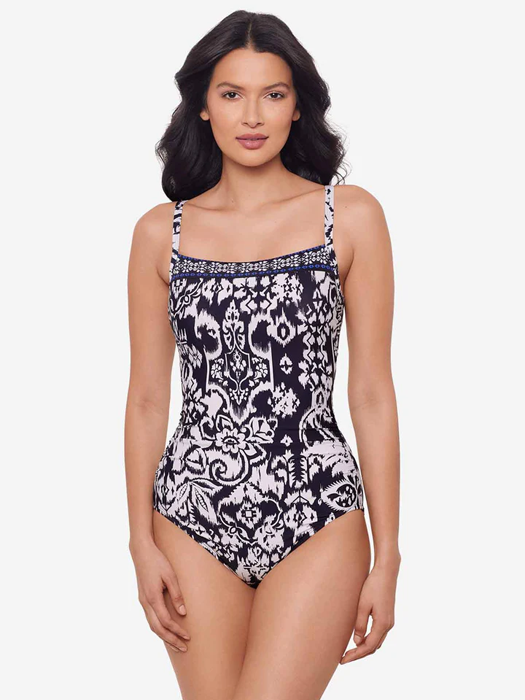 Слитный купальник Miraclesuit Kara in Talavera (Черный/Белый) – фото 1