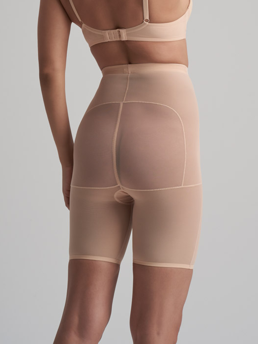 Шорты корректирующие BYE BRA Powermesh High Waist Short (Beige)