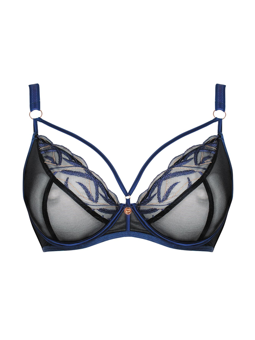 Бюстгальтер Scantilly Submission Plunge Bra (Black/Blue)