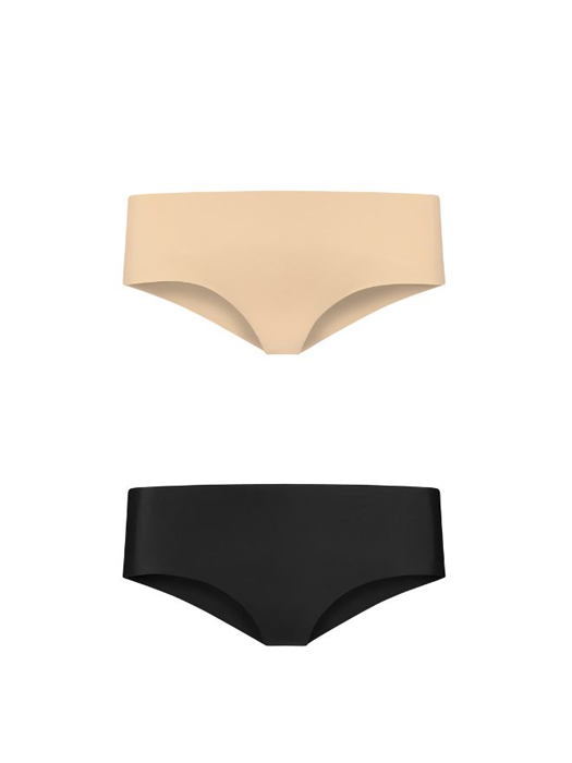 Трусы BYE BRA Invisible Hipster (2 Pack: Beige, Black)