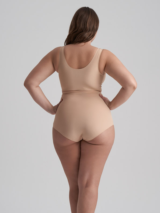 Трусы высокие BYE BRA Invisible High Waist Brief (Beige)