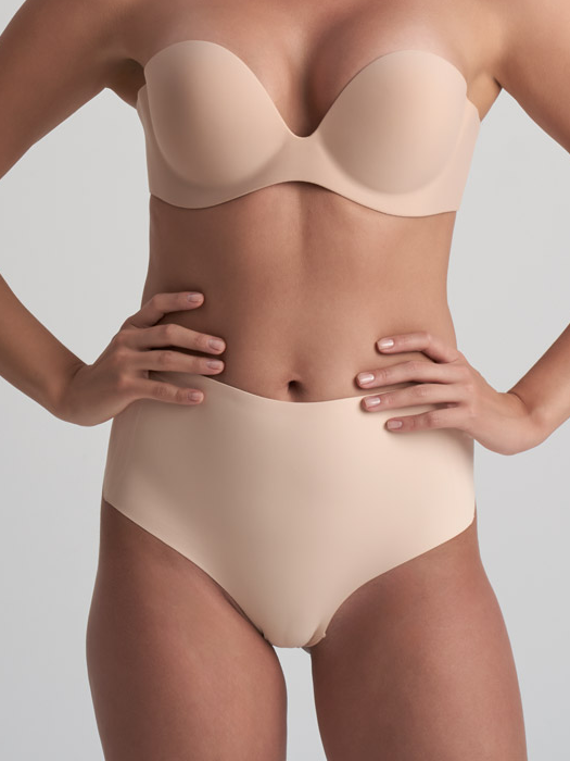 Трусы стринги BYE BRA Low Back Mid Waist (Бежевый) – фото 1