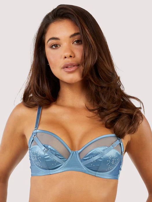 Бюстгальтер Olympia Mesh and Satin Bra (Storm Grey)