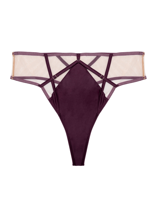 Трусы стринги высокие Ramona High Waisted Thong (Wine)