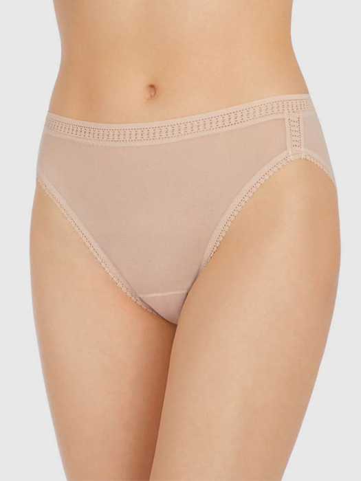 Трусы слипы On Gossamer Mesh Hi Cut (Champagne)