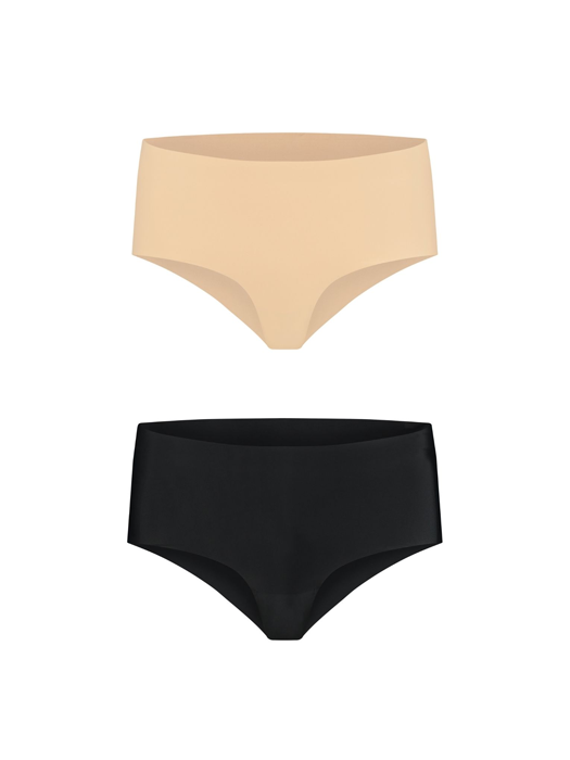 Трусы BYE BRA Invisible High Brief (2 Pack: Beige, Black)