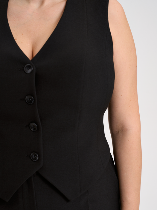 Жилет костюмный (Черный)