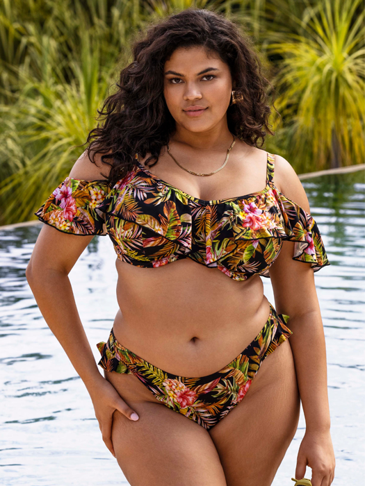 Верх купальника Elomi Tiger Valley (Black)