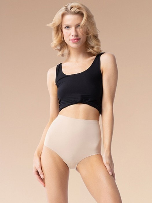 Трусы высокие Amber Maxi High Julimex (Телесный)
