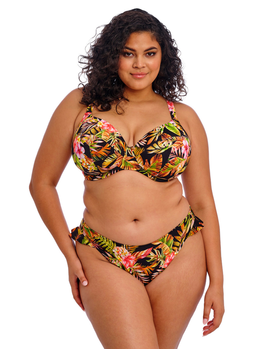 Верх купальника Elomi Tiger Valley Plunge (Black)