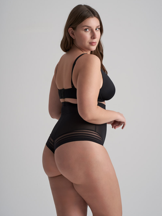 Стринги высокие BYE BRA Powermesh (Черный) – фото 2
