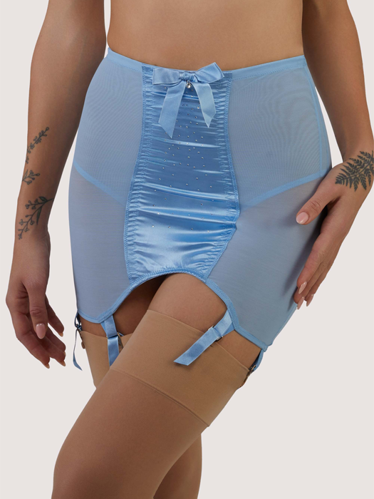 Пояс для чулок Bettie Page Dorothy Baby Diamanté (Голубой) – фото 1