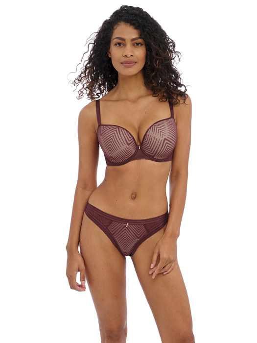 Бюстгальтер с твердой чашкой Freya Tailored Moulded Plunge (Dark Cherry)