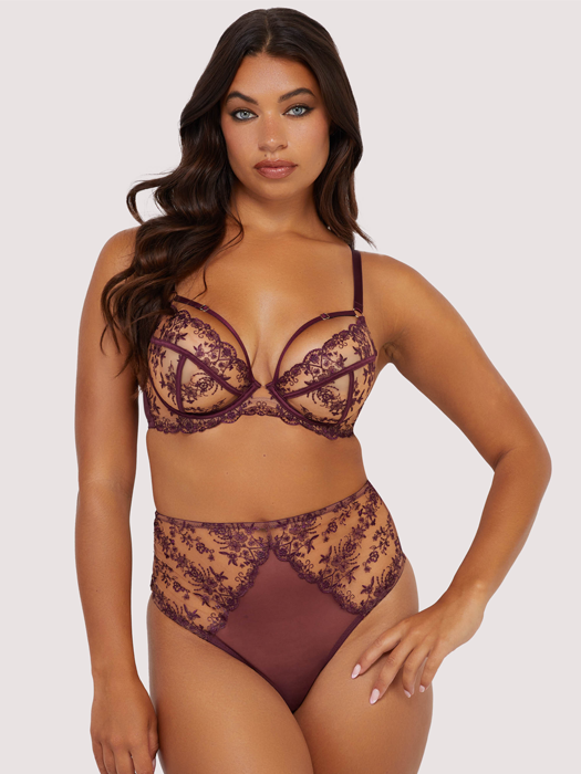 Трусы стринги высокие Playful Promises Cassia (Wine)