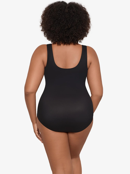 Слитный купальник Miraclesuit Plus Size Crossover One Piece (Black)