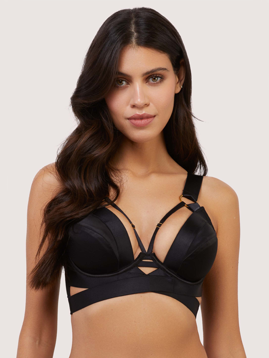 Бюстгальтер Playful Promises Etta Longline Padded Plunge (Black)