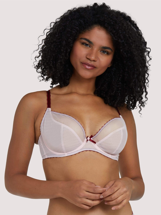 Бюстгальтер Grace Plunge Net Bra (Dusty Pink and Wine)