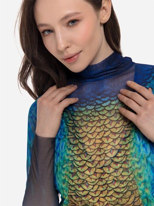 Платье Туника Rodasoleil "Павлин Маюра"