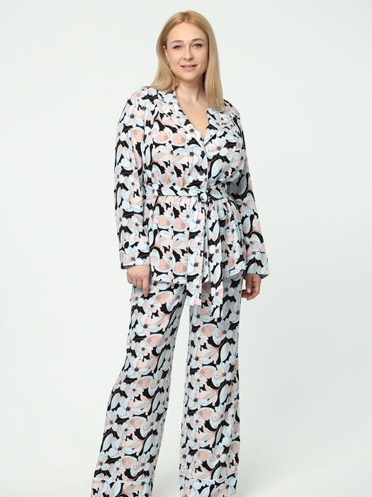 Брюки домашние (Темный принт) – фото 3