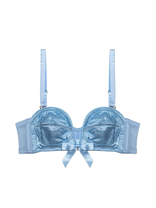 Бюстгальтер Bettie Page Dorothy Baby Diamanté Set (Голубой) – фото 5