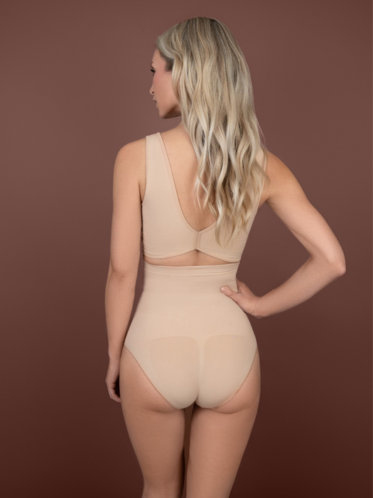 Трусы BYE BRA Soft Touch Seamless High Waist Brief (Beige)