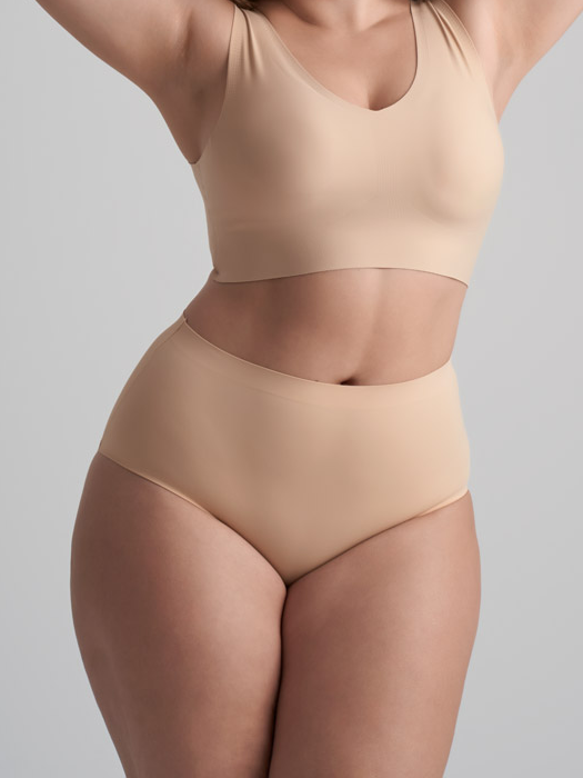 Трусы BYE BRA Invisible Mid Waist Brief (Beige)
