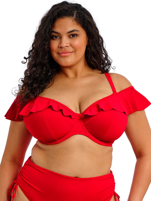 Верх купальника Elomi Plain Sailing Bardot Bikini Top (Красный) – фото 2