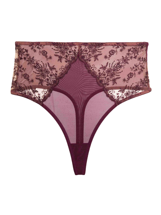 Трусы стринги высокие Playful Promises Cassia (Wine)