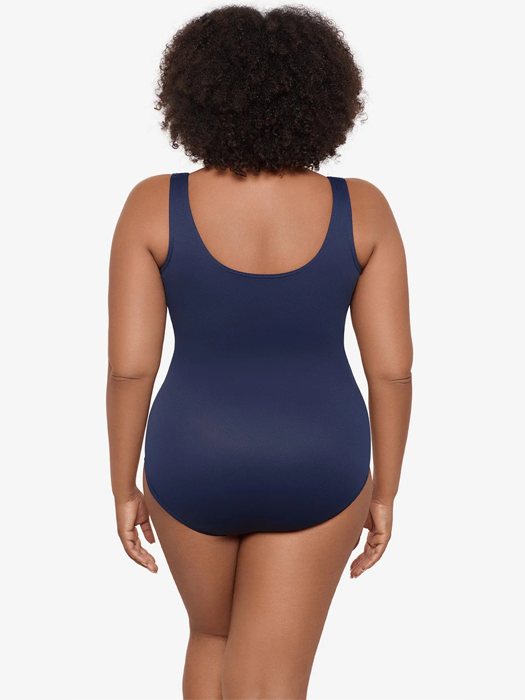 Слитный купальник Miraclesuit Plus Size Crossover One Piece (Midnight)