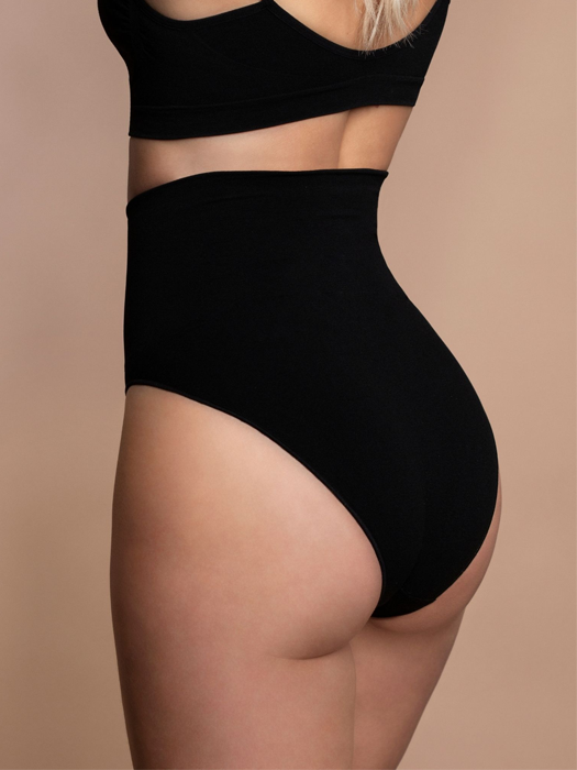 Трусы корректирующие BYE BRA Seamless High Waist (Черный) – фото 2