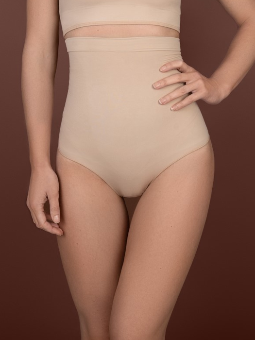 Трусы BYE BRA Soft Touch Seamless High Waist Brief (Beige)