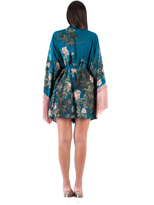 Туника пляжная с бахромой District Fantasia (Бирюзовый)