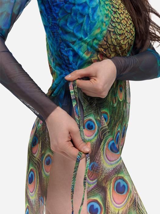 Платье Туника Rodasoleil "Павлин Маюра"