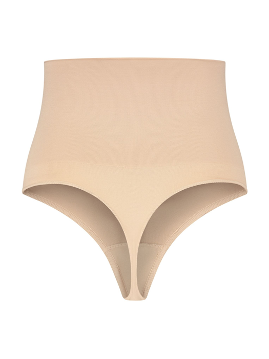 Трусы стринги BYE BRA Seamless High Waist Thong (Beige)