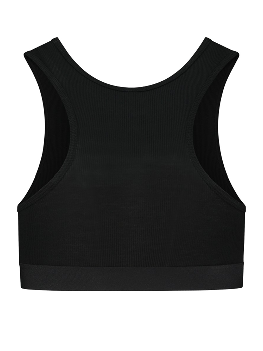 Бюстгальтер-топ BYE BRA Natural Rib Cropped Tanktop (Черный) – фото 5