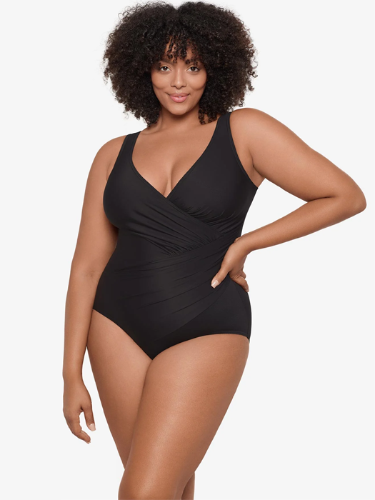 Слитный купальник Miraclesuit Plus Size Oceanus One Piece (Black)