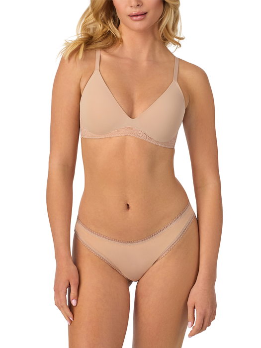 Бюстгальтер без косточек On Gossamer Sleek & Lace (Champagne)