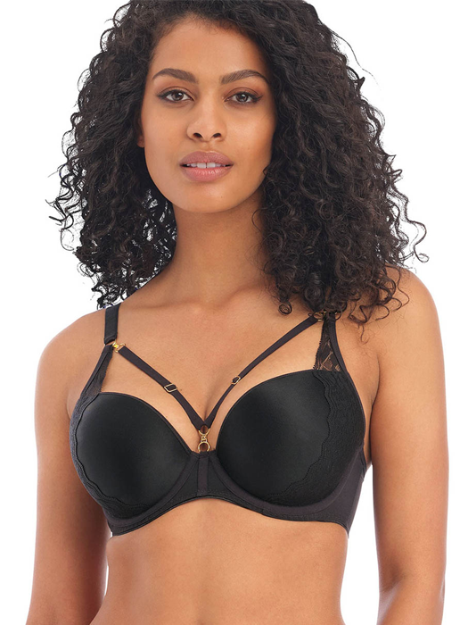 Бюстгальтер с твердой чашкой Freya Temptress Moulded Plunge (Black)