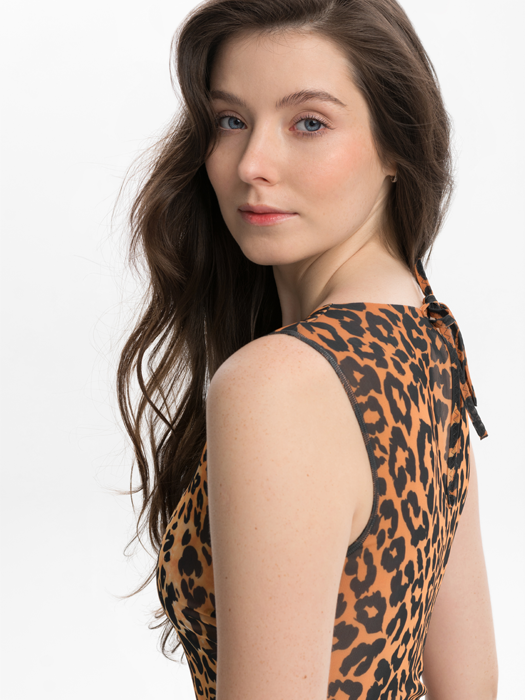 Слитный купальник без рукава Rodasoleil "Leo Gold" 