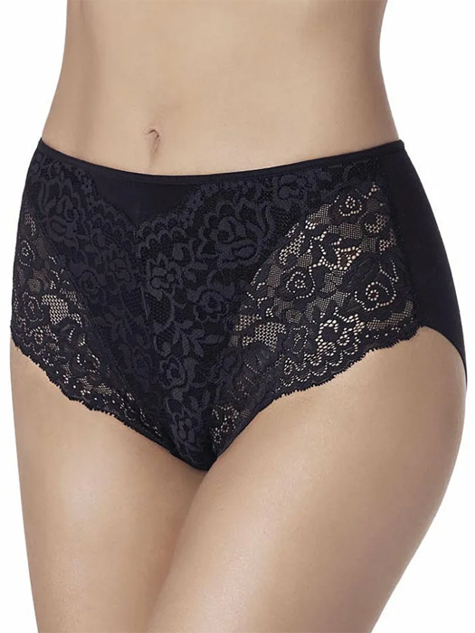 Трусы высокие Lace Cotton Band Janira (Black)