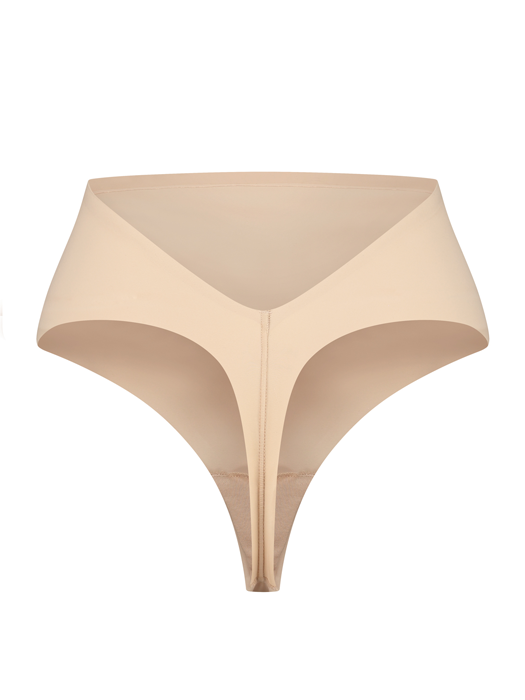 Трусы стринги BYE BRA Low Back Mid Waist Thong (Beige)