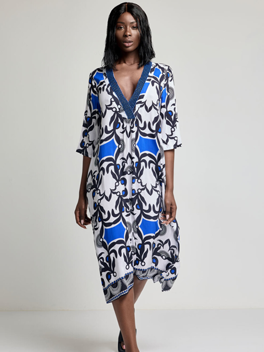 Платье Туника David Kim Kaftan (Разноцветный) – фото 1