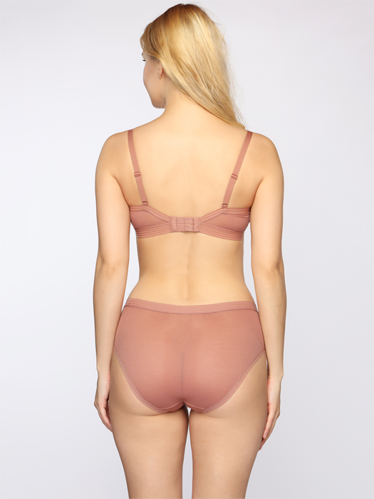 Трусики слипы DKNY Table Tops Sheer Stripe 8623 (Rosewood)